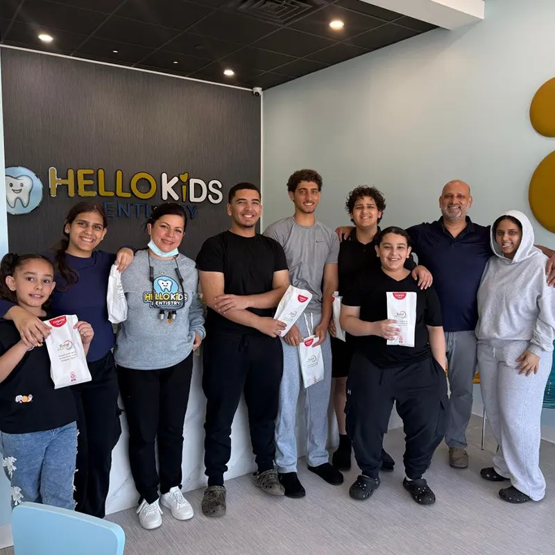 Happy family visiting Hello Kids Dentistry in Pembroke Pines after their children’s dental appointments.